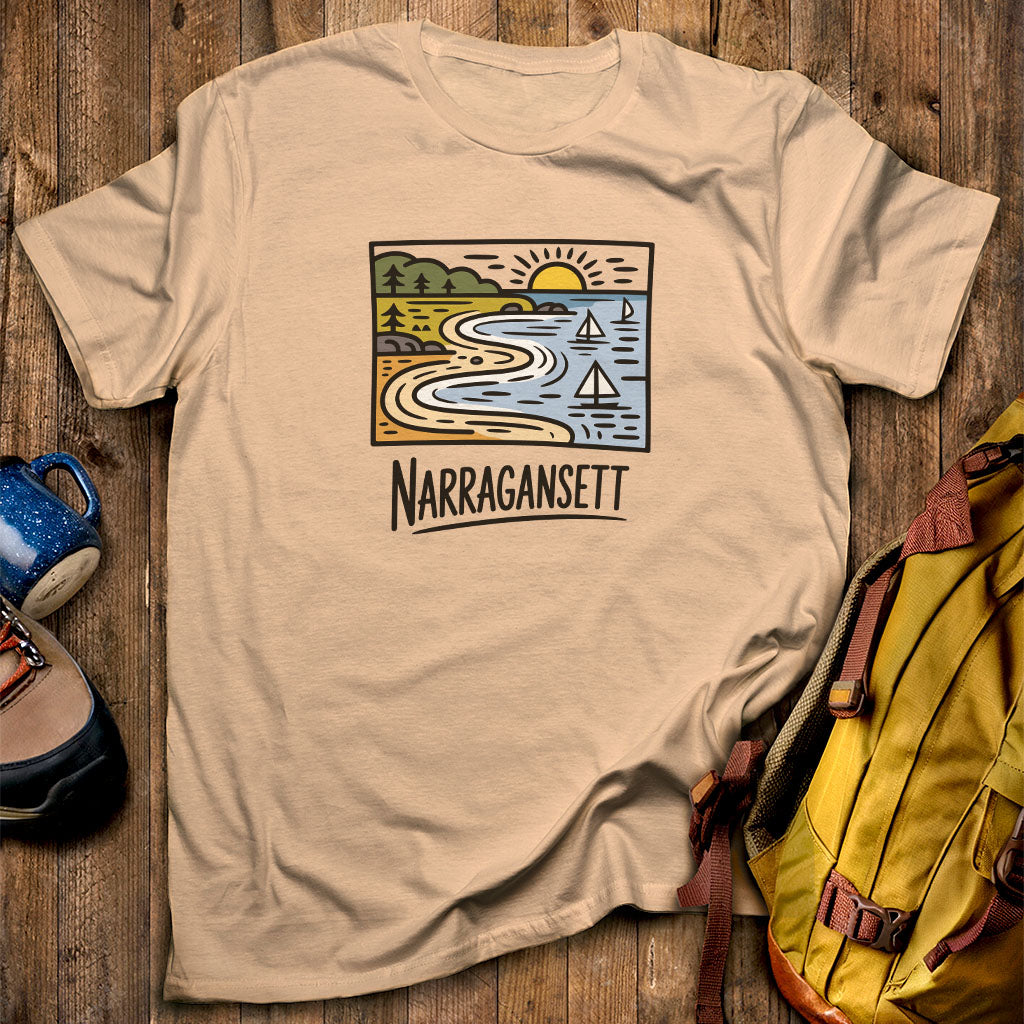 Narragansett Bay T-Shirt Sand Adventure and Outdoors Themed T-Shirt