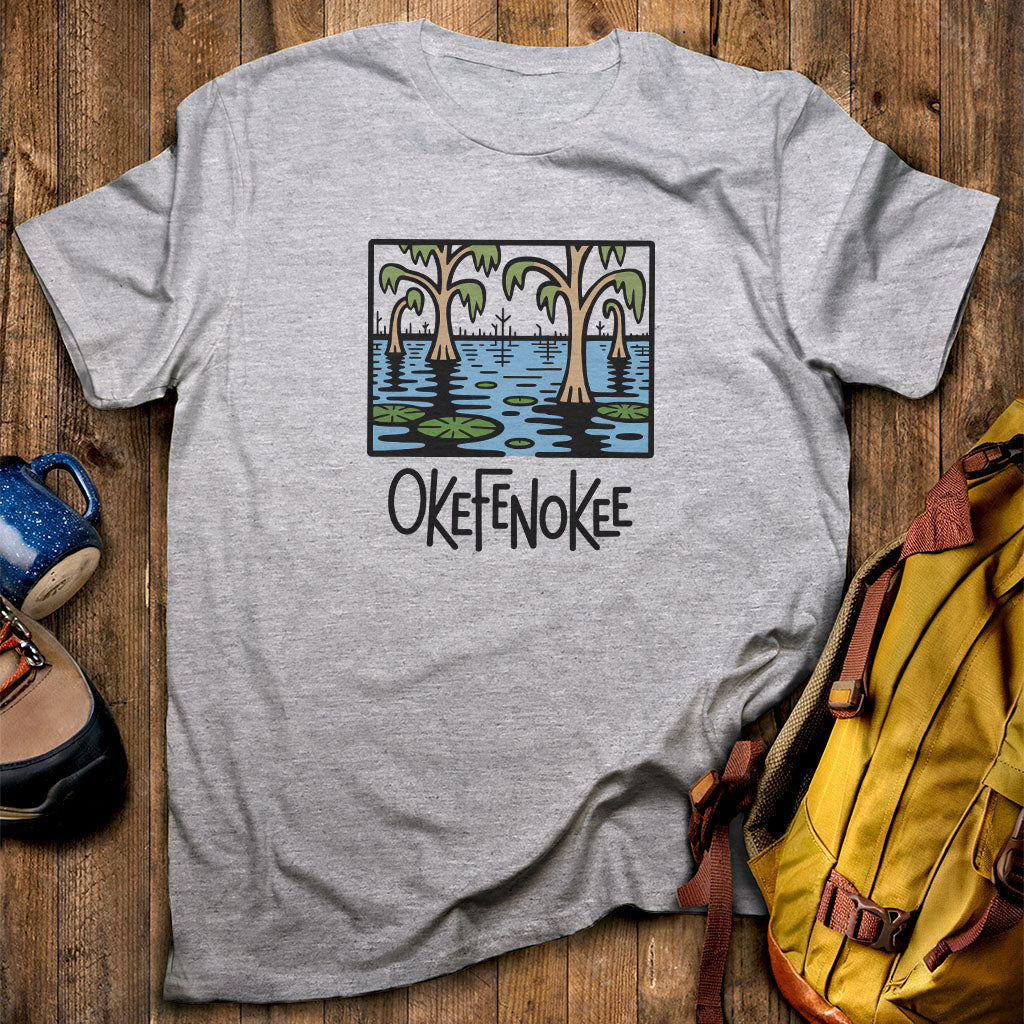 Okefenokee National Wildlife Refuge T-Shirt Sport Grey Adventure and Outdoors Themed T-Shirt