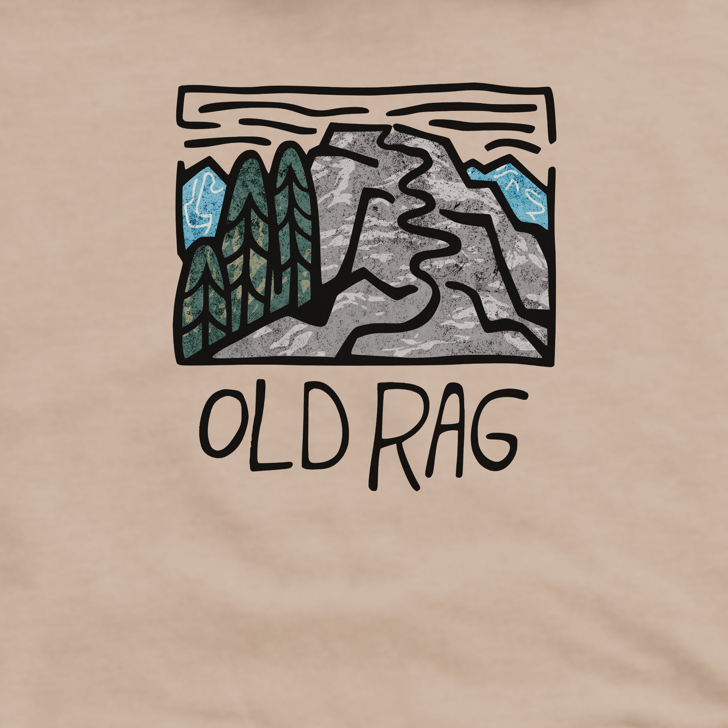 Old Rag Mountain Crewneck Sweatshirt Adventure and Outdoors Themed Sweatshirt