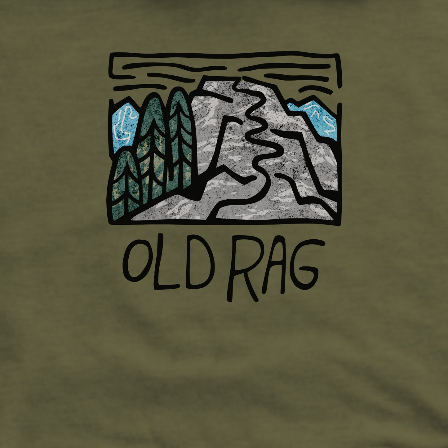 Old Rag Mountain Crewneck Sweatshirt Adventure and Outdoors Themed Sweatshirt