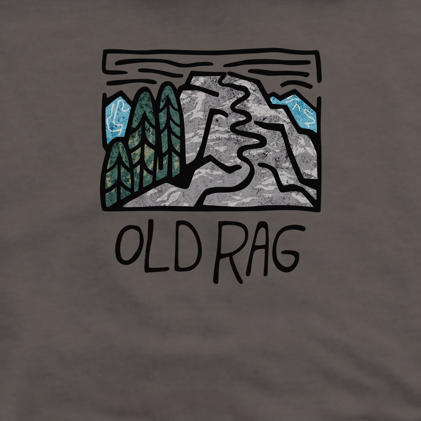 Old Rag Mountain Crewneck Sweatshirt Adventure and Outdoors Themed Sweatshirt