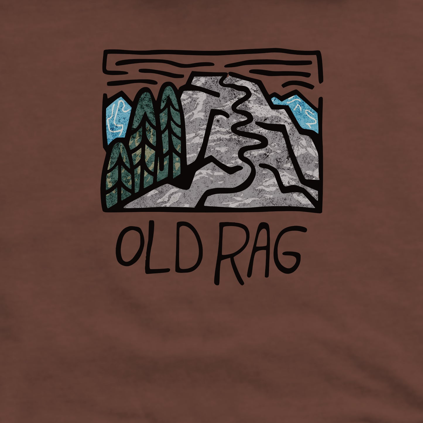 Old Rag Mountain Crewneck Sweatshirt Adventure and Outdoors Themed Sweatshirt