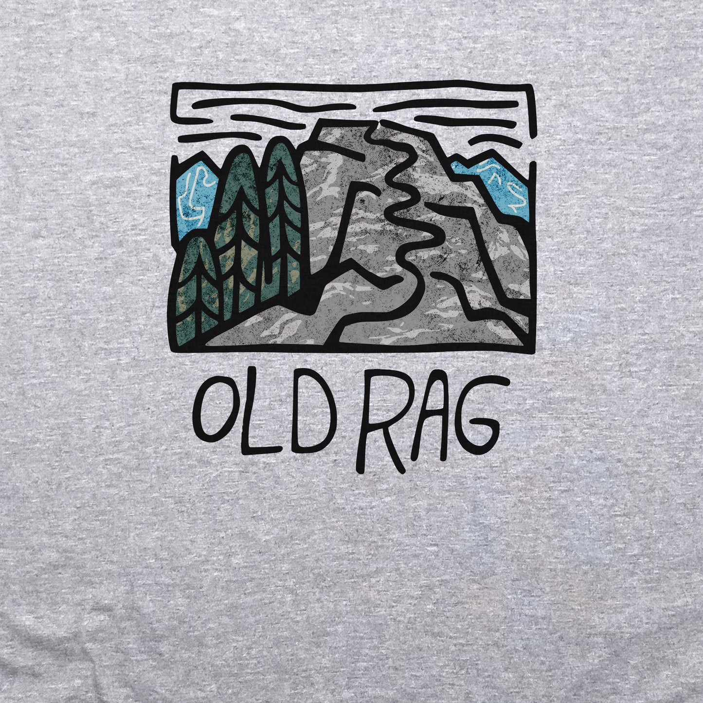 Old Rag Mountain Crewneck Sweatshirt Adventure and Outdoors Themed Sweatshirt