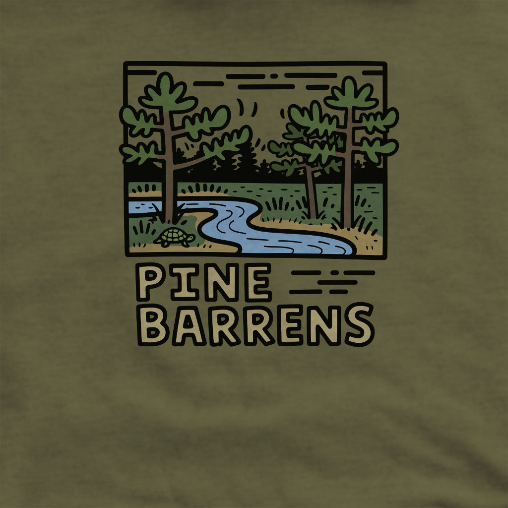 Pine Barrens Crewneck Sweatshirt Adventure and Outdoors Themed Sweatshirt