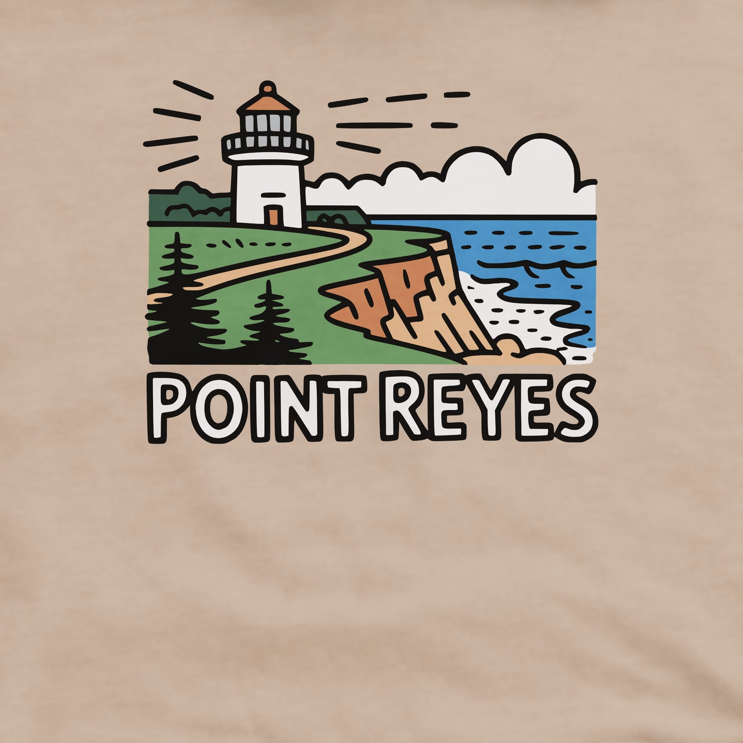 Point Reyes National Seashore Crewneck Sweatshirt Adventure and Outdoors Themed Sweatshirt