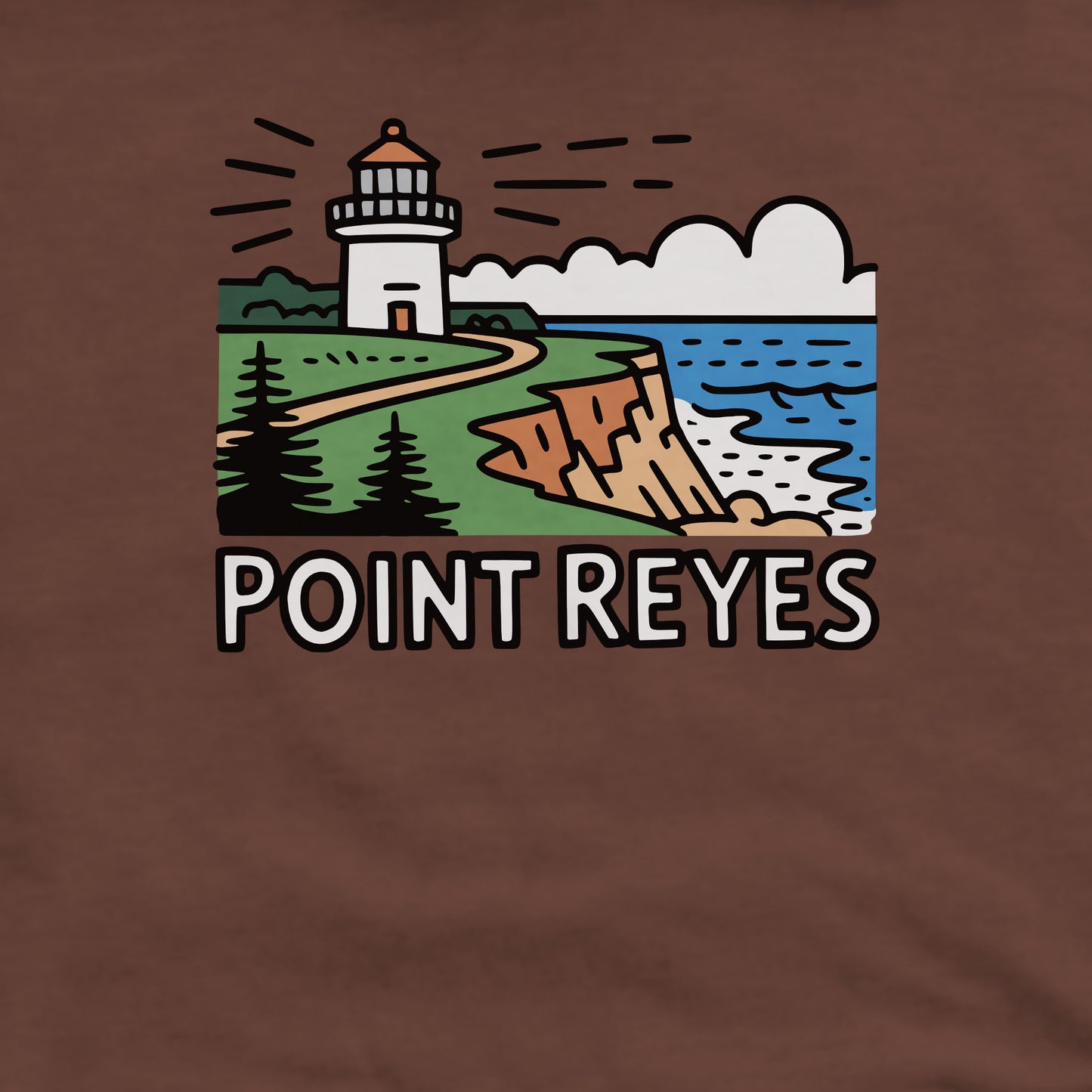 Point Reyes National Seashore Crewneck Sweatshirt Adventure and Outdoors Themed Sweatshirt