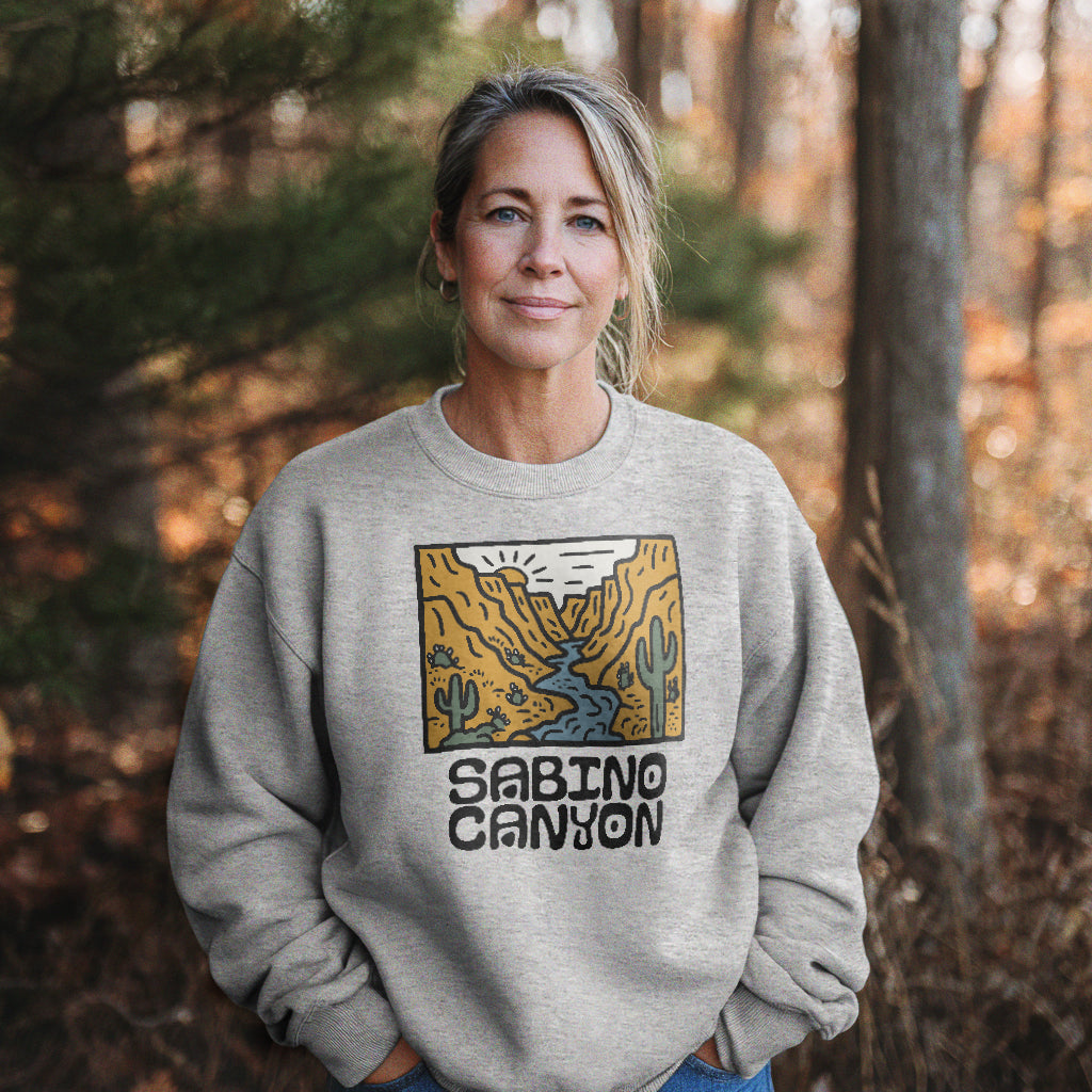 Sabino Canyon Crewneck Sweatshirt Adventure and Outdoors Themed Sweatshirt