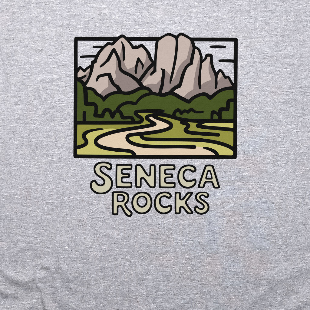 Seneca Rocks Crewneck Sweatshirt Adventure and Outdoors Themed Sweatshirt