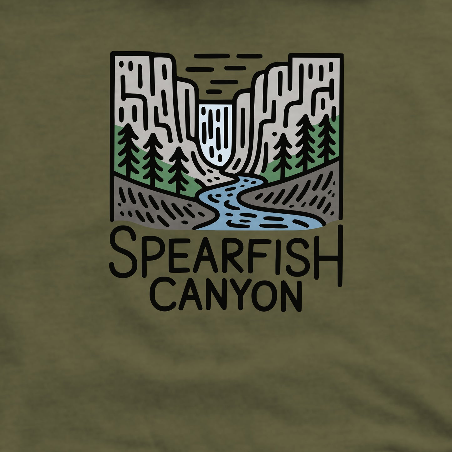 Spearfish Canyon Crewneck Sweatshirt Adventure and Outdoors Themed Sweatshirt