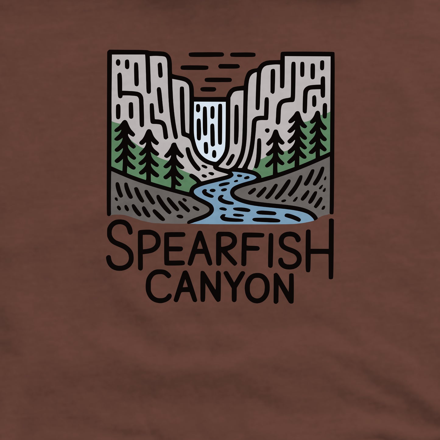 Spearfish Canyon Crewneck Sweatshirt Adventure and Outdoors Themed Sweatshirt