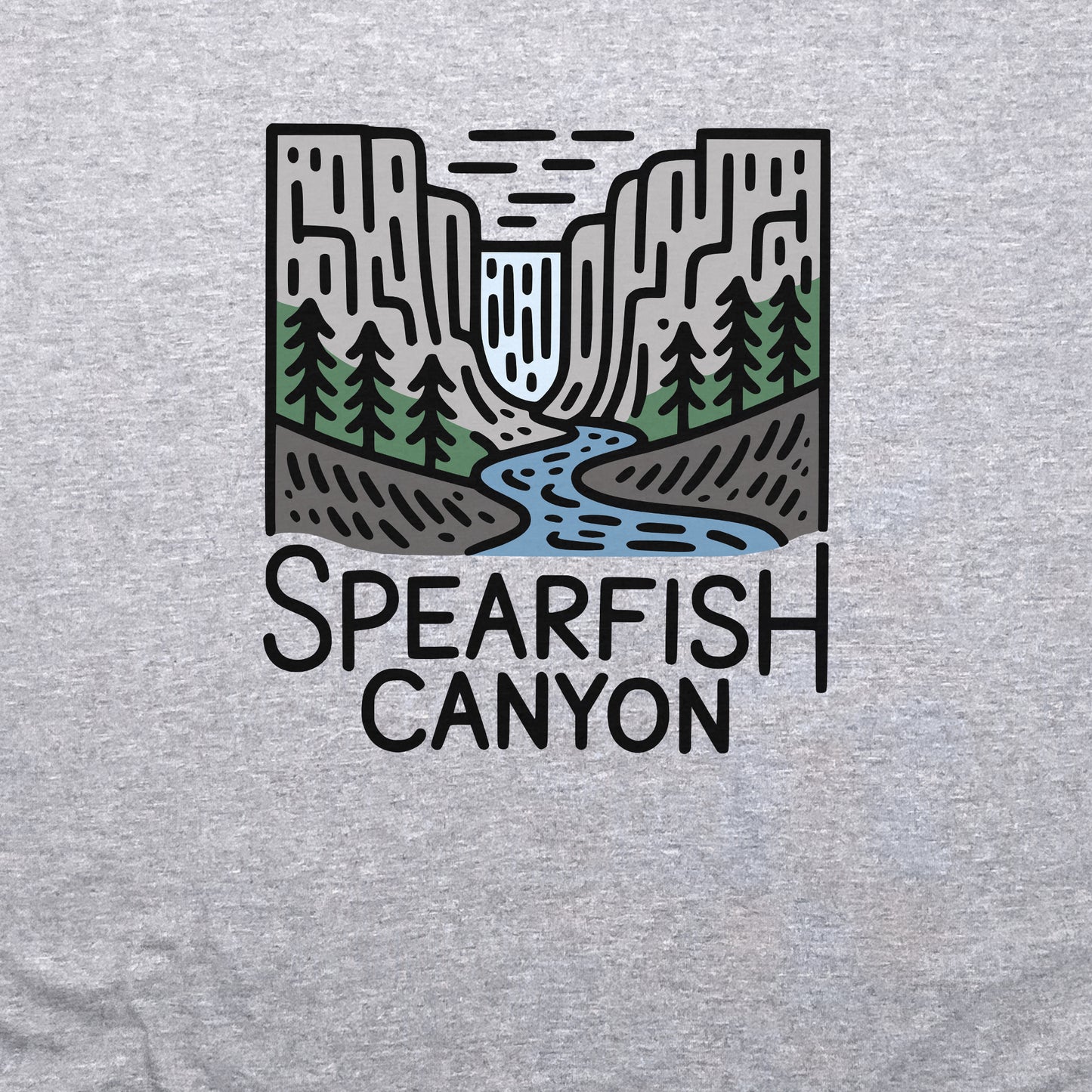Spearfish Canyon Crewneck Sweatshirt Adventure and Outdoors Themed Sweatshirt