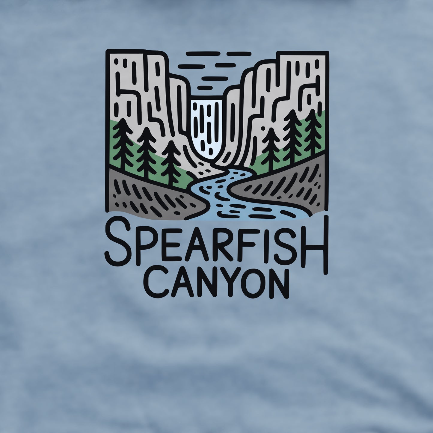 Spearfish Canyon Crewneck Sweatshirt Adventure and Outdoors Themed Sweatshirt