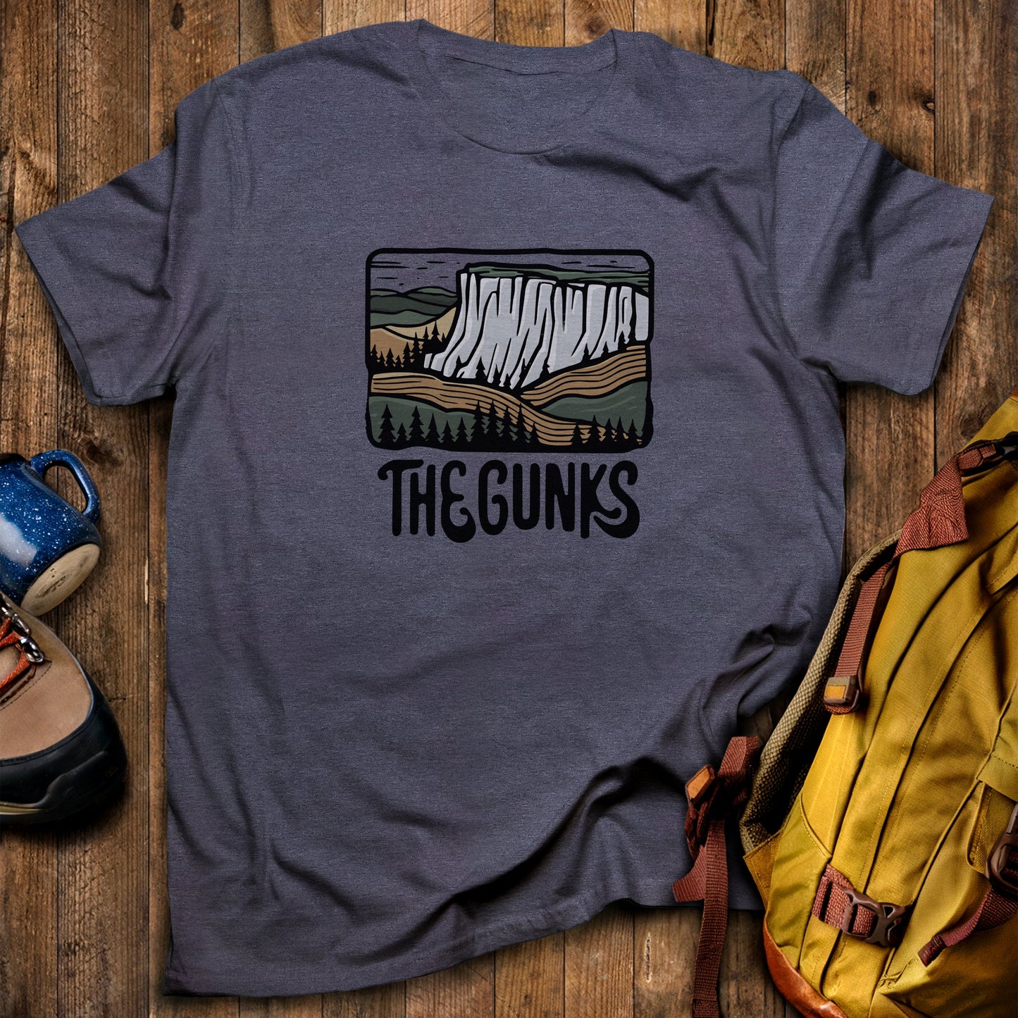 Shawangunk Ridge T-Shirt Heather Navy Adventure and Outdoors Themed T-Shirt