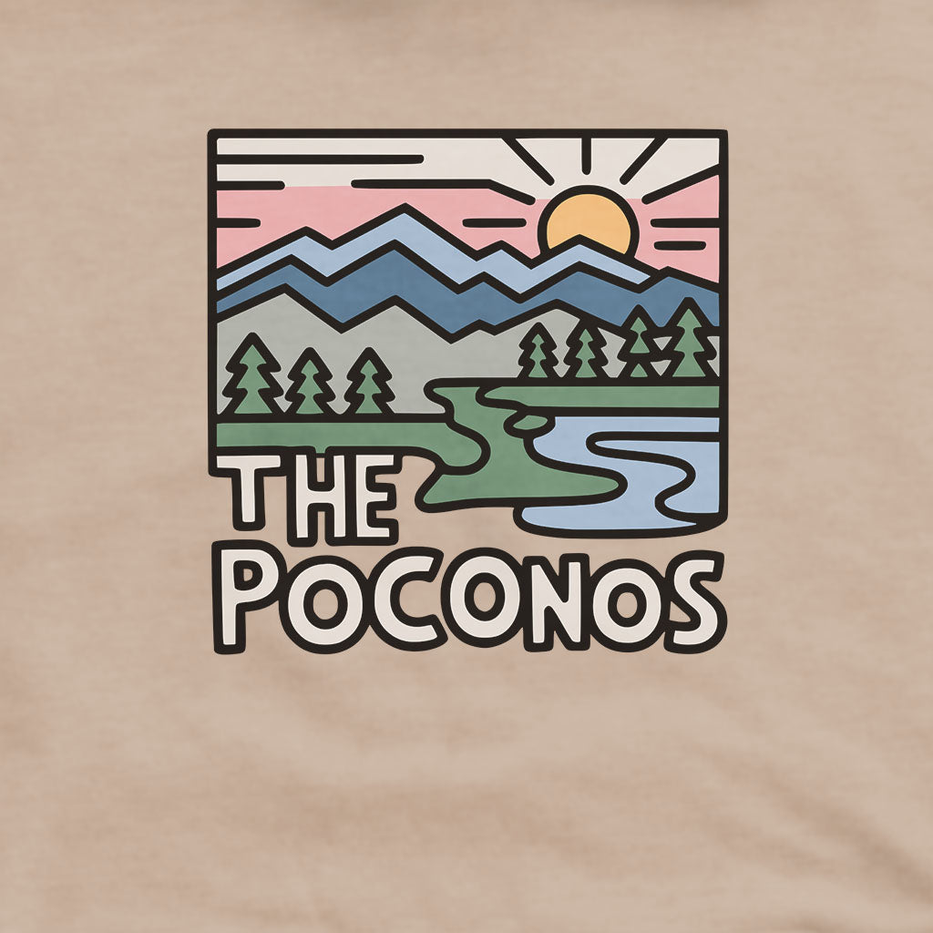 Poconos Mountains Hoodie Adventure and Outdoors Themed Hoodie