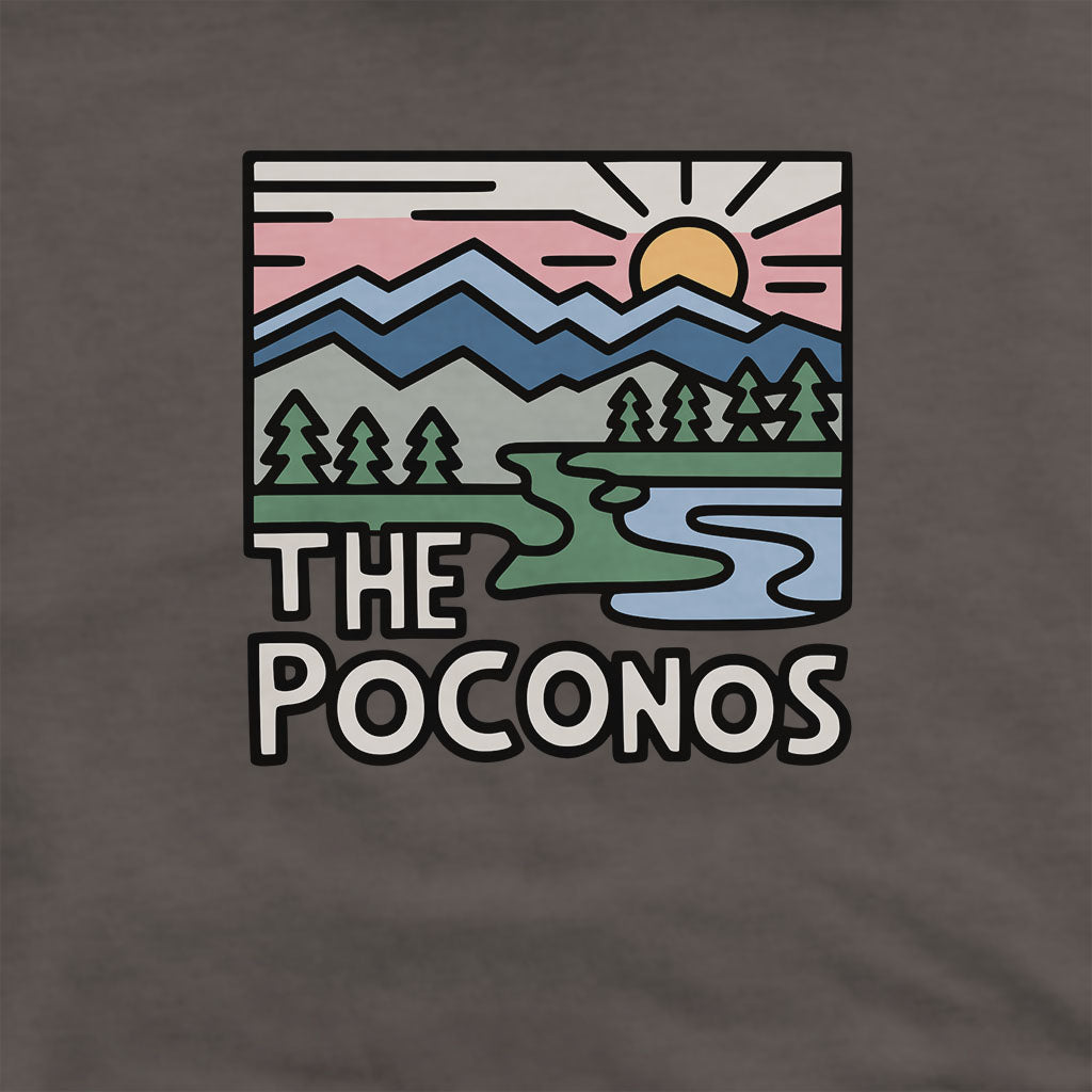 Poconos Mountains Hoodie Adventure and Outdoors Themed Hoodie