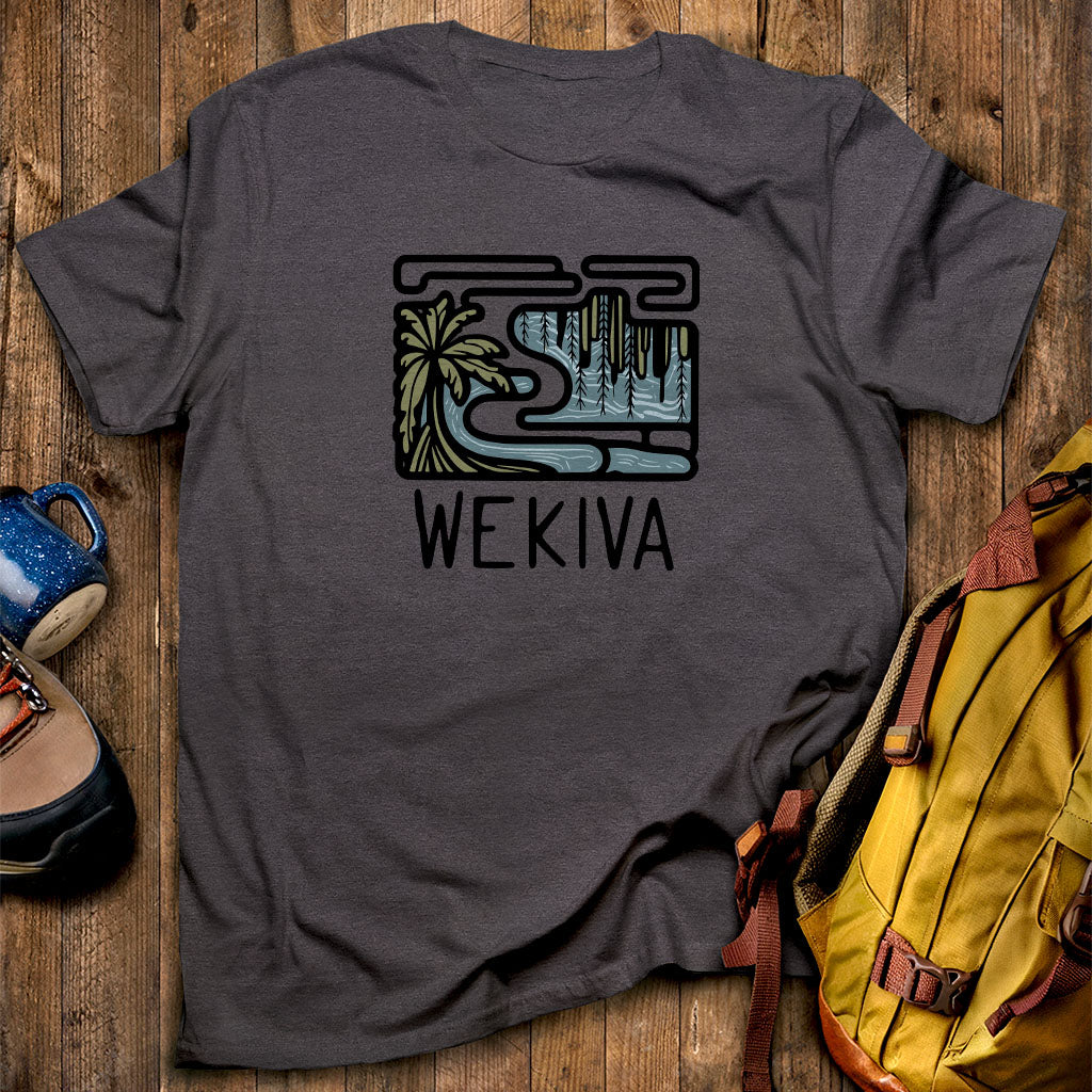Wekiva River T-Shirt Dark Heather Adventure and Outdoors Themed T-Shirt