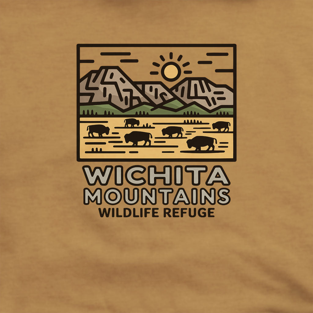 Wichita Mountains Wildlife Refuge Hoodie Adventure and Outdoors Themed Hoodie