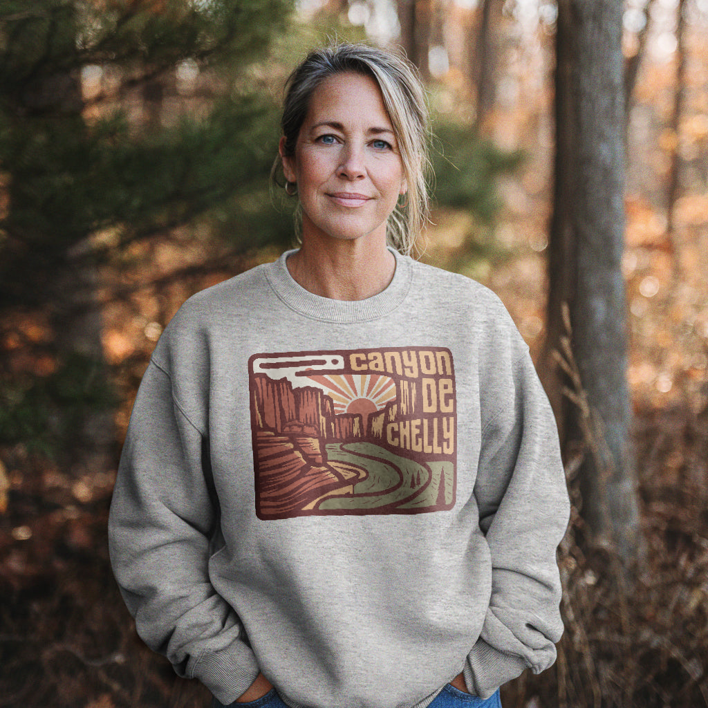 Canyon de Chelly National Monument Crewneck Sweatshirt Adventure and Outdoors Themed Sweatshirt