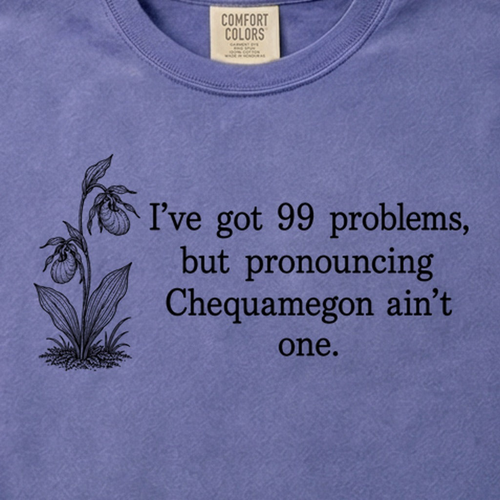 99 Problems Chequamegon Ain't One Cotton T-Shirt