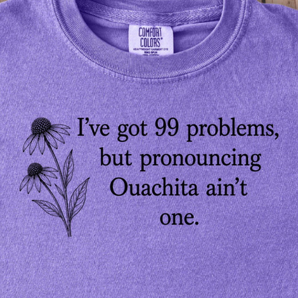 99 Problems Ouachita Ain't One Kids Cotton T-Shirt