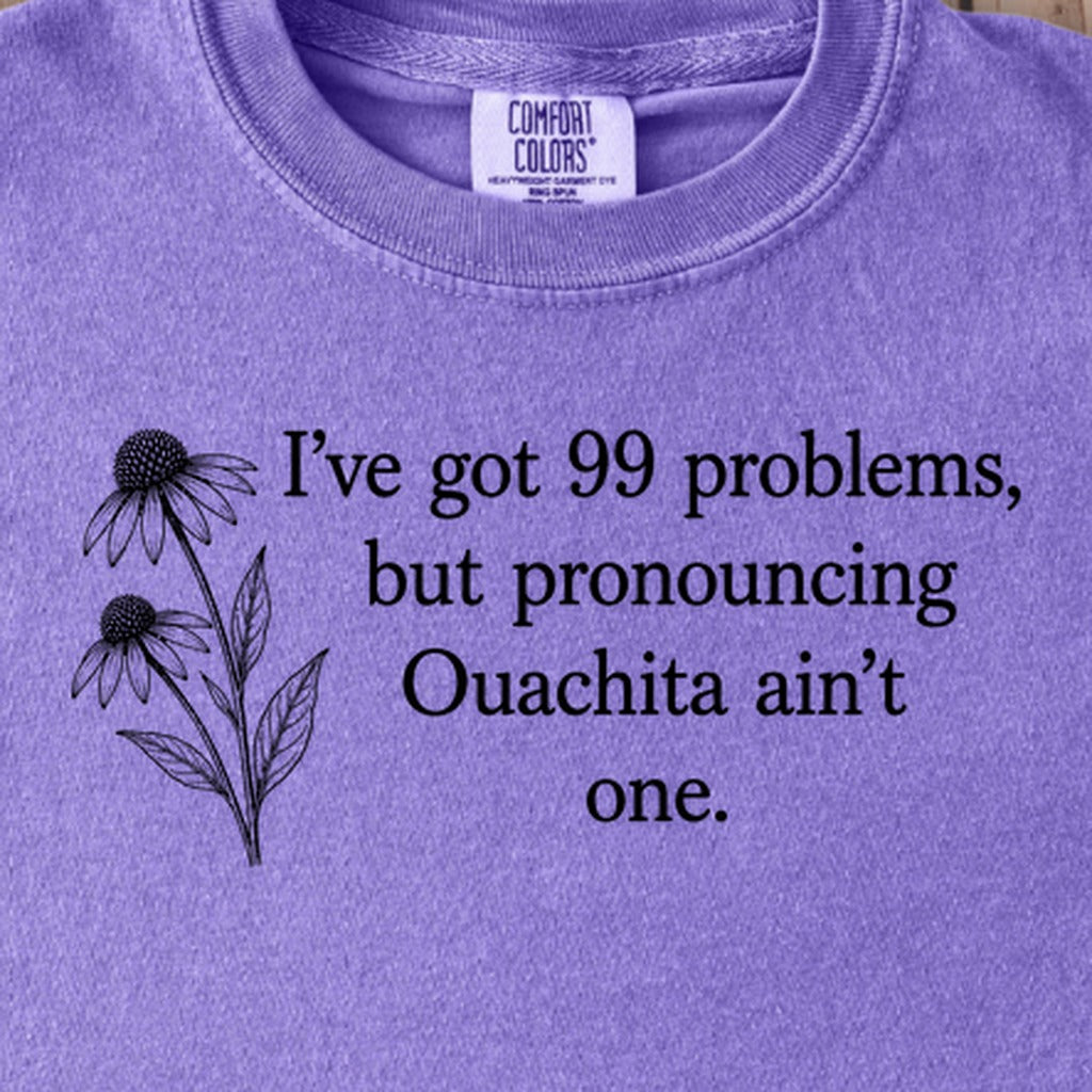99 Problems Ouachita Ain't One Kids Cotton T-Shirt