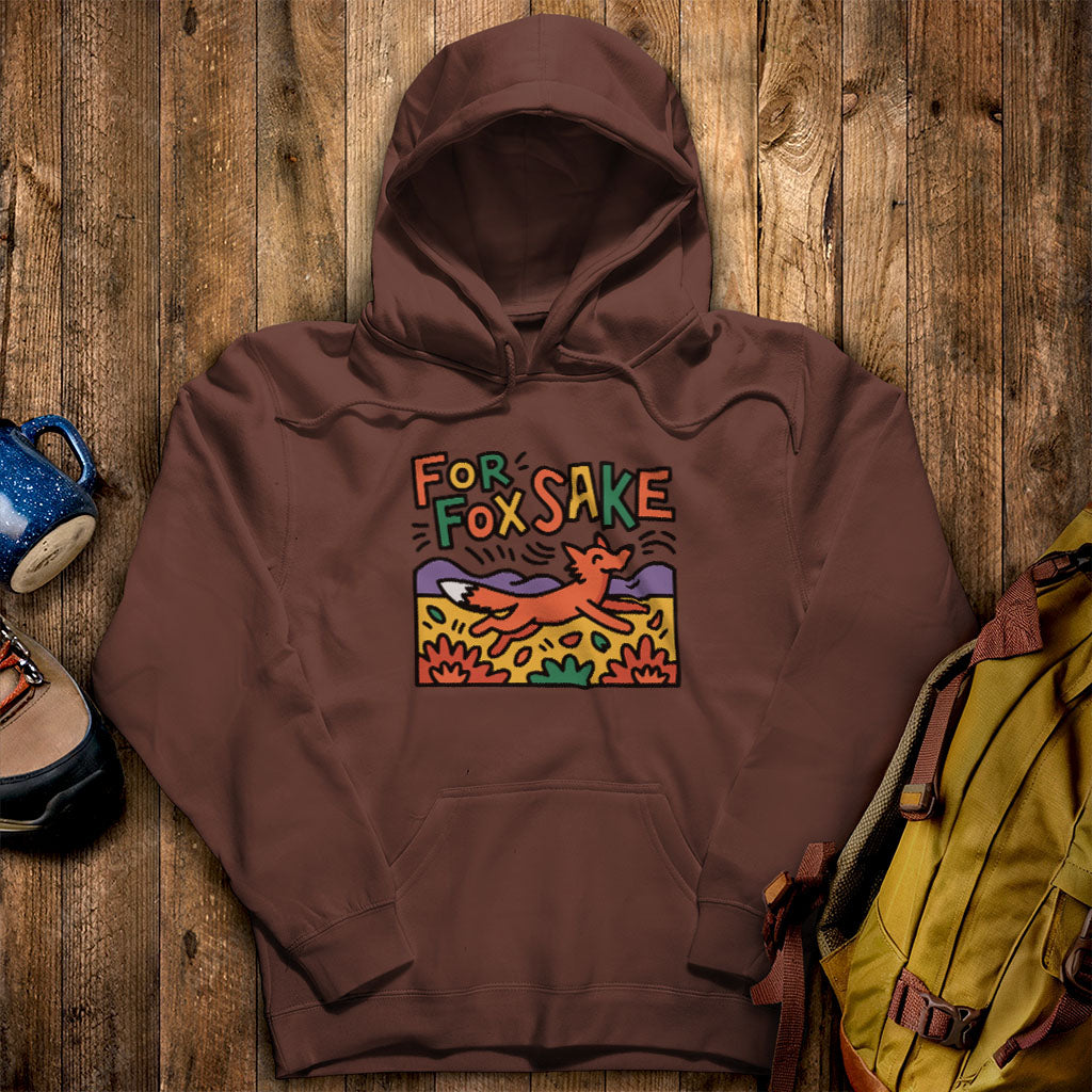 For Fox Sake Hoodie Cocoa Adventure and Outdoors Themed Hoodie