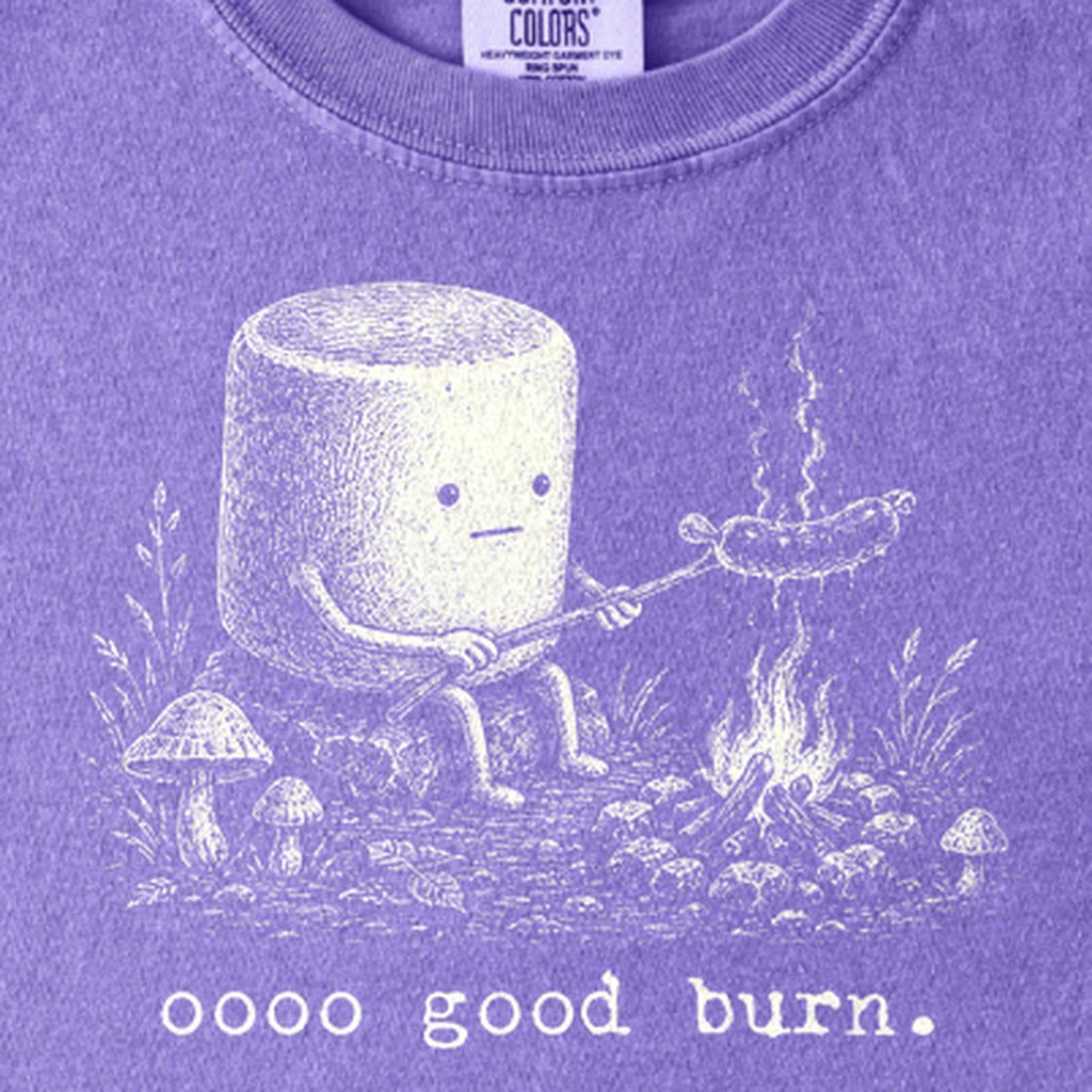 Marshmallow Roasting a Hot Dog Kids Cotton T-Shirt