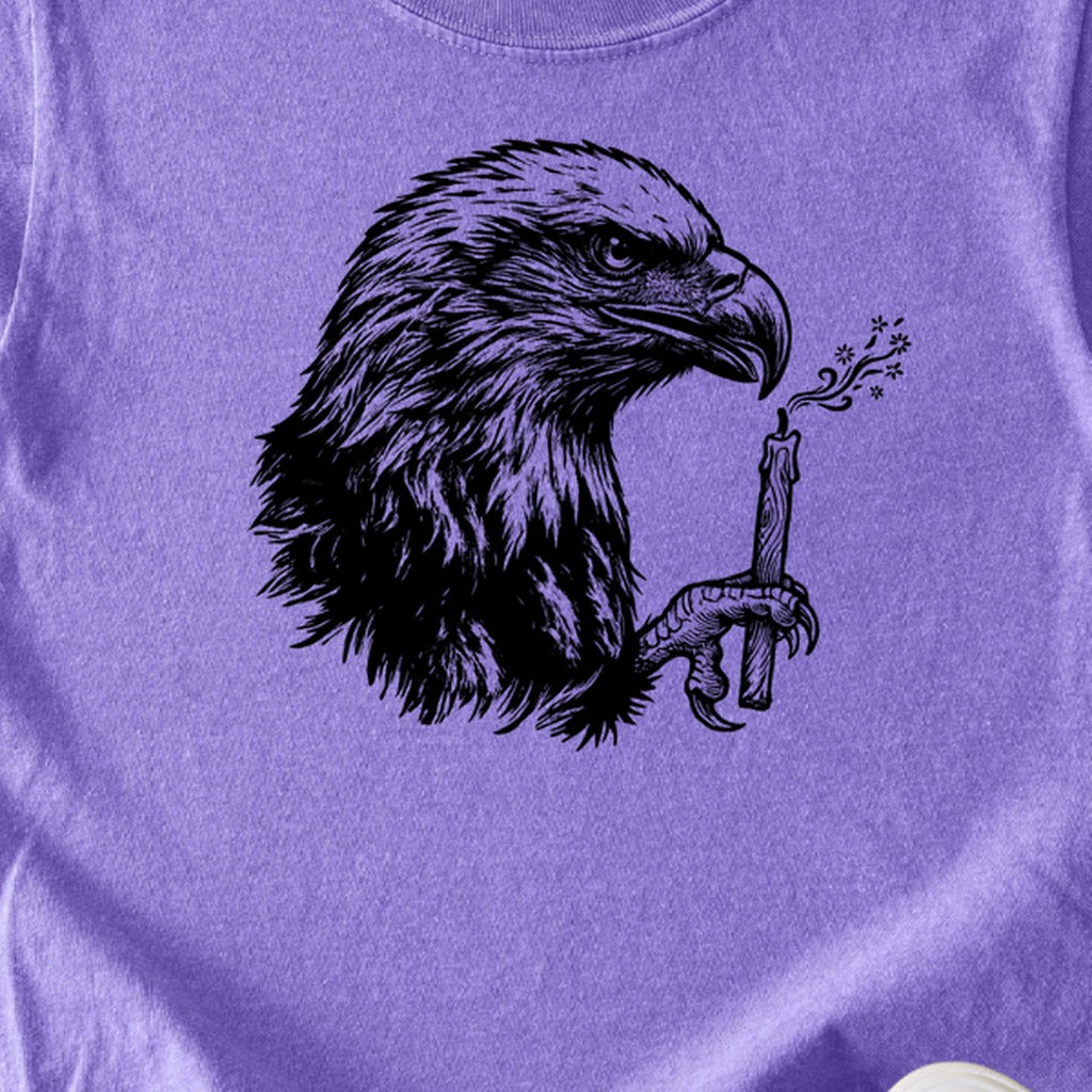 Happy Birthday America Eagle Blowing Out a Candle Kids Cotton T-Shirt