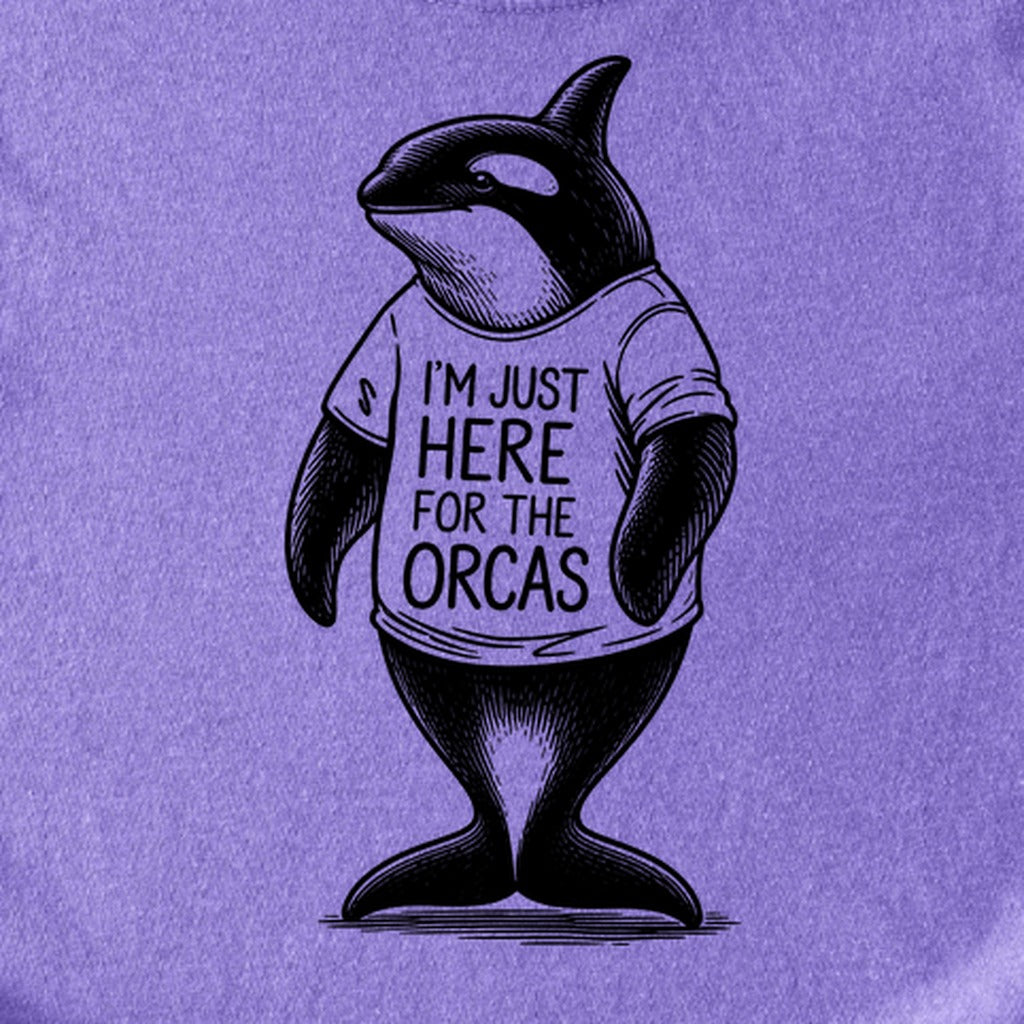 I'm Just Here for the Orcas Kids Cotton T-Shirt