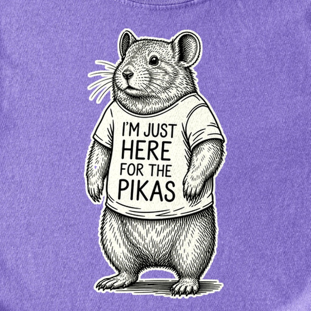 I'm Just Here for the Pikas Kids Cotton T-Shirt
