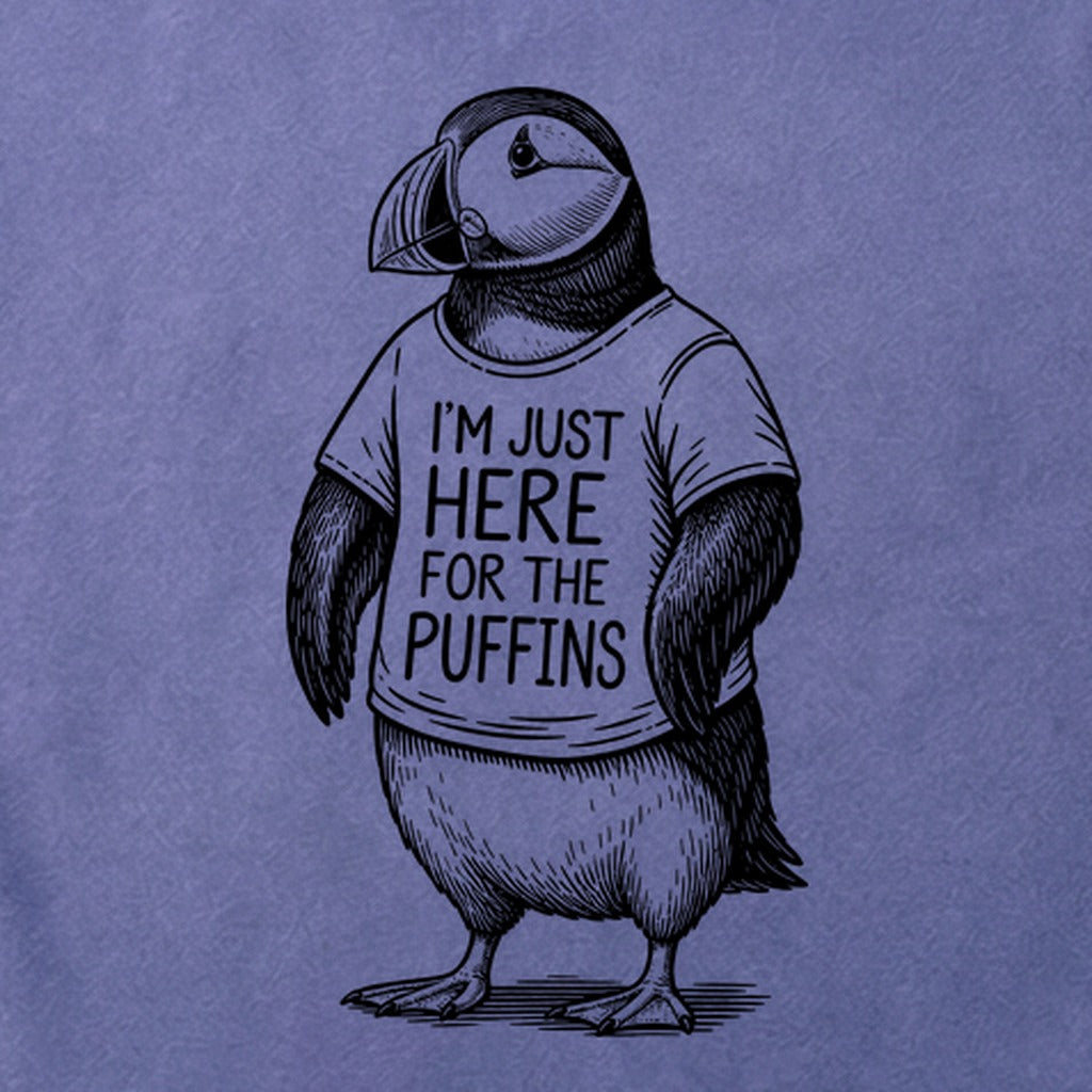 I'm Just Here for the Puffins Cotton T-Shirt