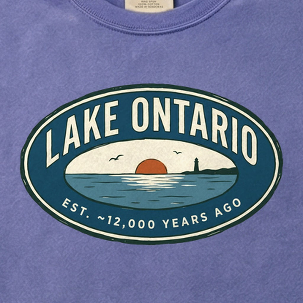 Lake Ontario Badge Cotton T-Shirt