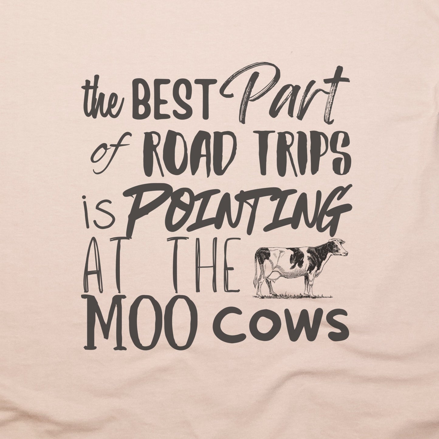 Moo Cows Road Trip T-Shirt Adventure and Outdoors Themed T-Shirt