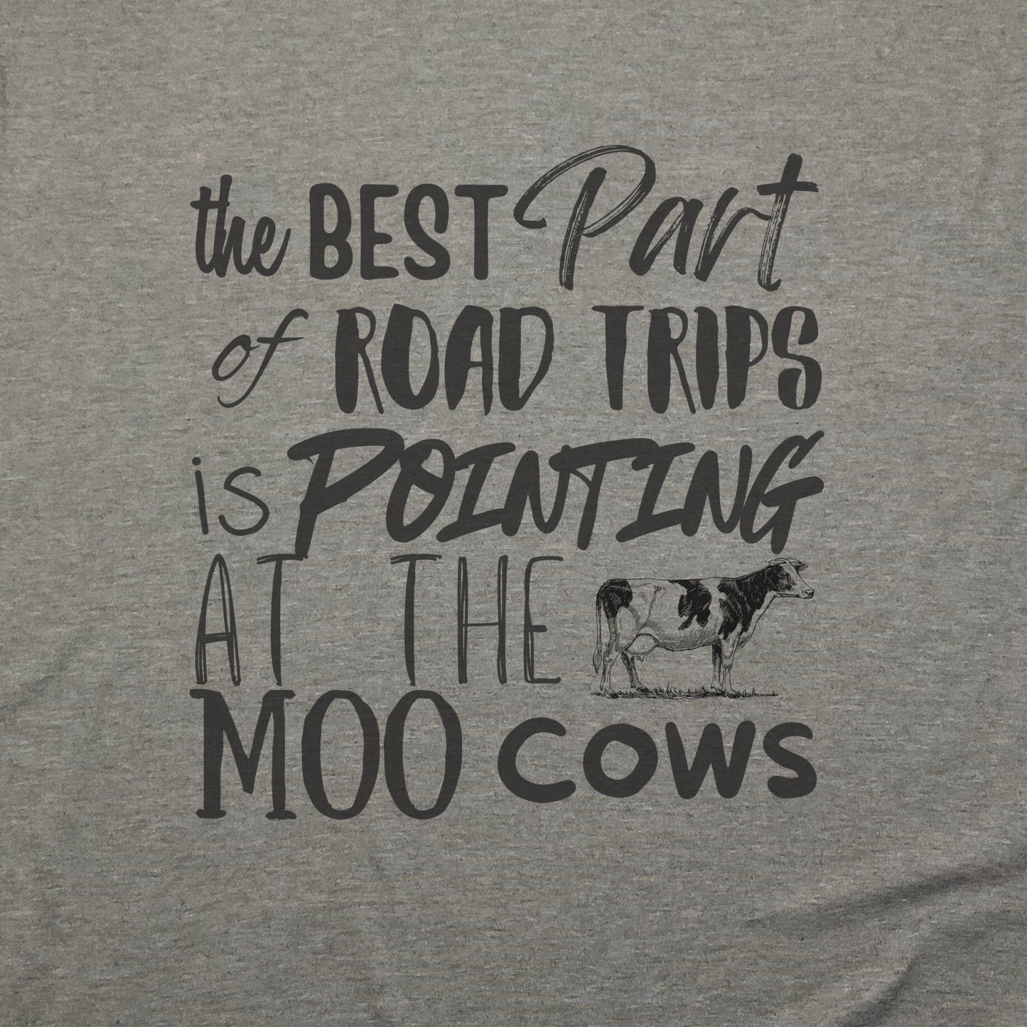 Moo Cows Road Trip T-Shirt Adventure and Outdoors Themed T-Shirt