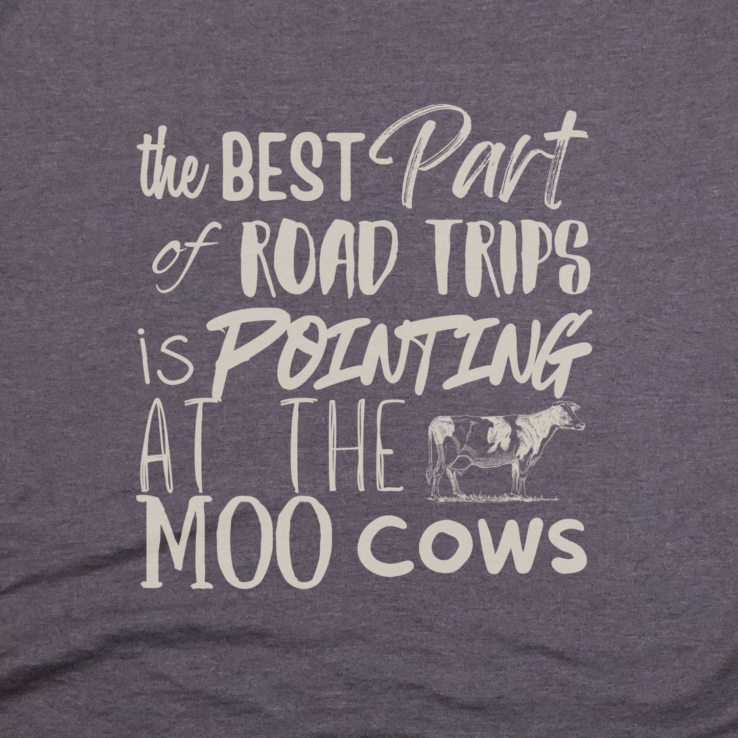 Moo Cows Road Trip T-Shirt Adventure and Outdoors Themed T-Shirt