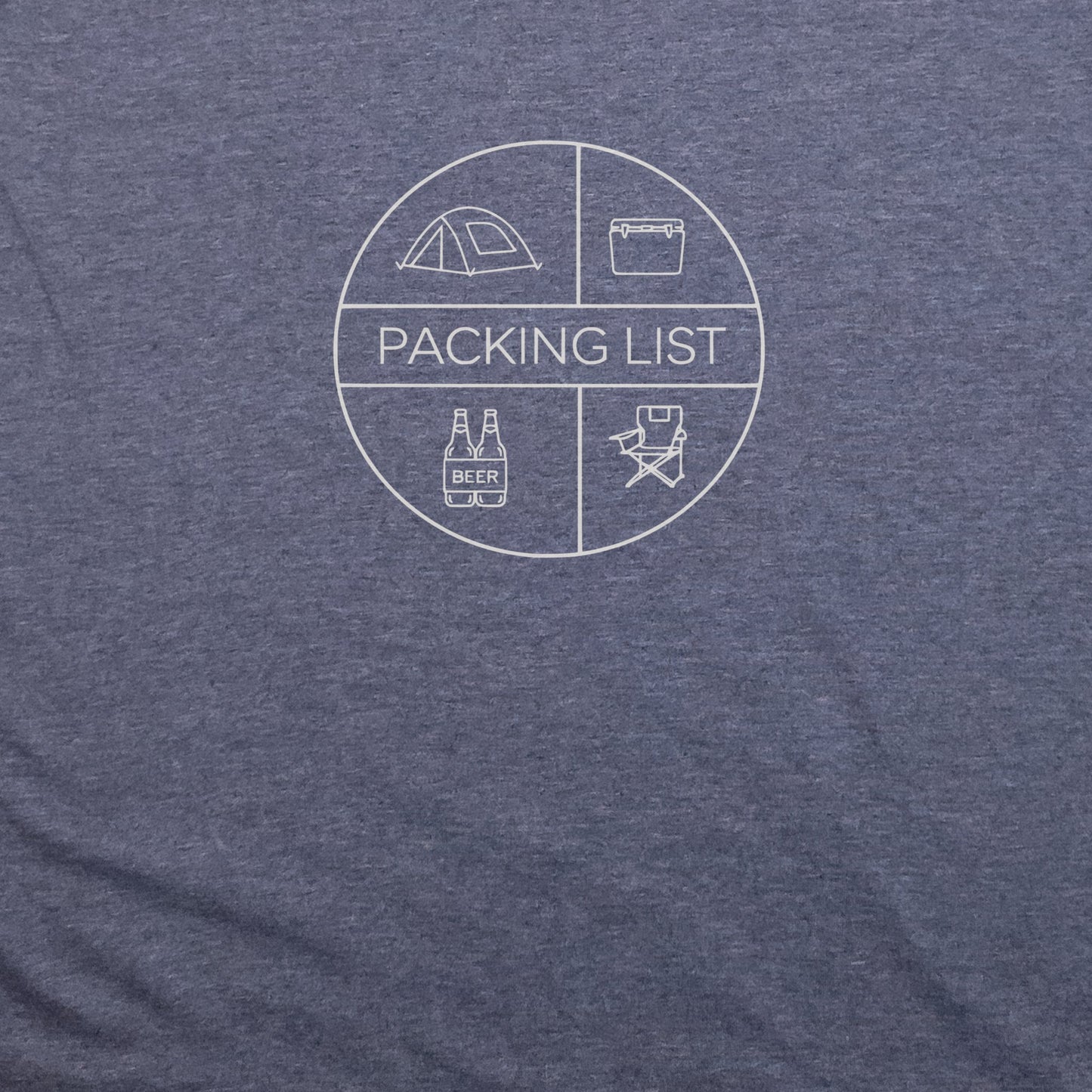 Camping Packing List T-Shirt Adventure and Outdoors Themed T-Shirt