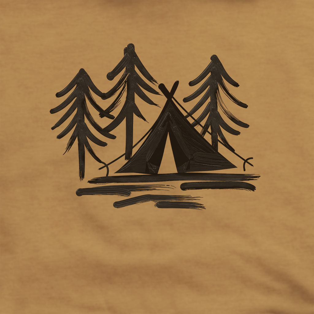 Painted Camp Hoodie Adventure and Outdoors Themed Hoodie