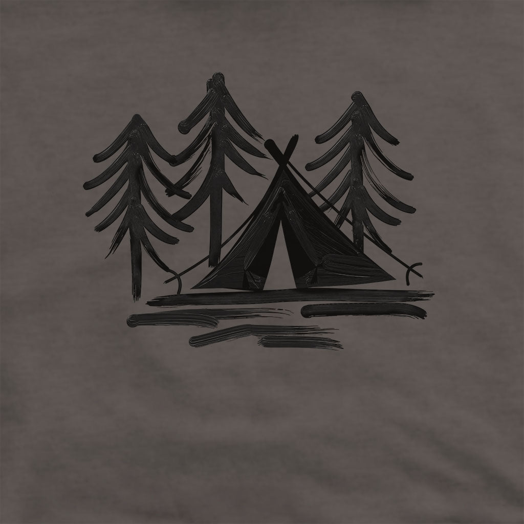 Painted Camp Hoodie Adventure and Outdoors Themed Hoodie