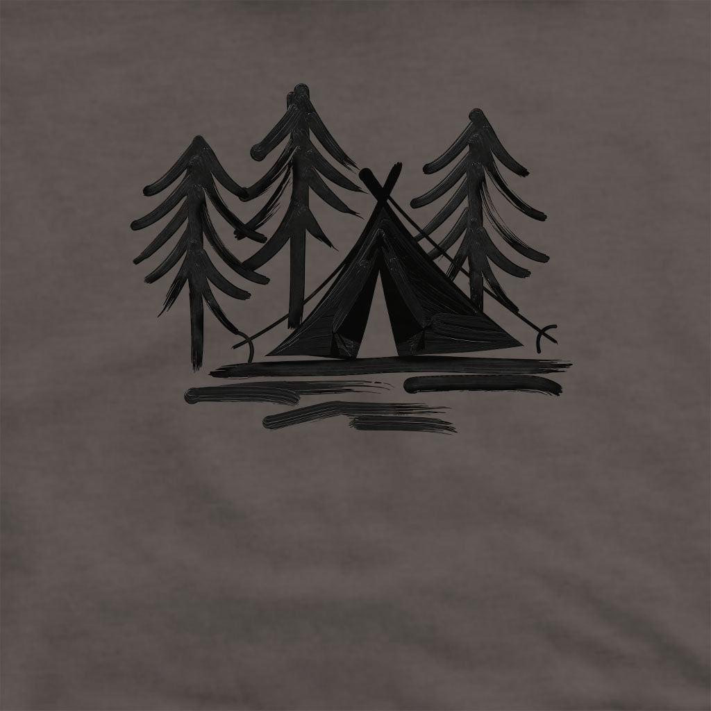 Painted Camp Crewneck Sweatshirt Adventure and Outdoors Themed Sweatshirt