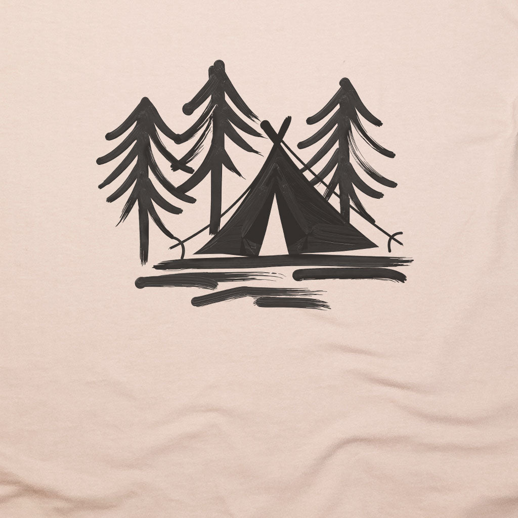 Painted Camp T-Shirt Adventure and Outdoors Themed T-Shirt