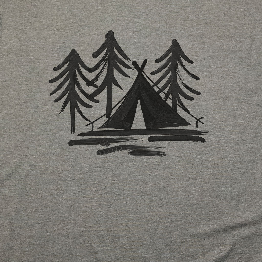Painted Camp T-Shirt Adventure and Outdoors Themed T-Shirt
