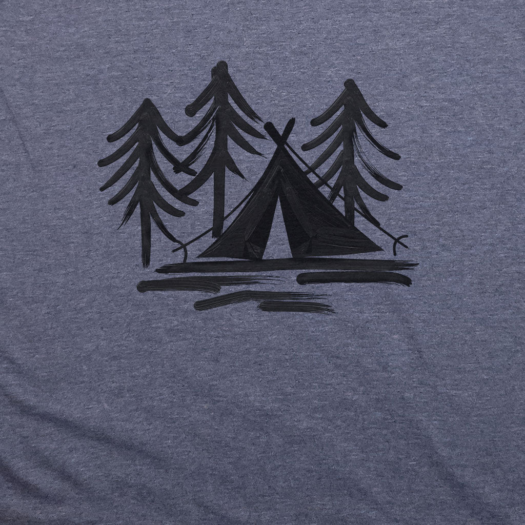 Painted Camp T-Shirt Adventure and Outdoors Themed T-Shirt