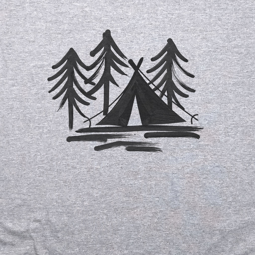 Painted Camp T-Shirt Adventure and Outdoors Themed T-Shirt