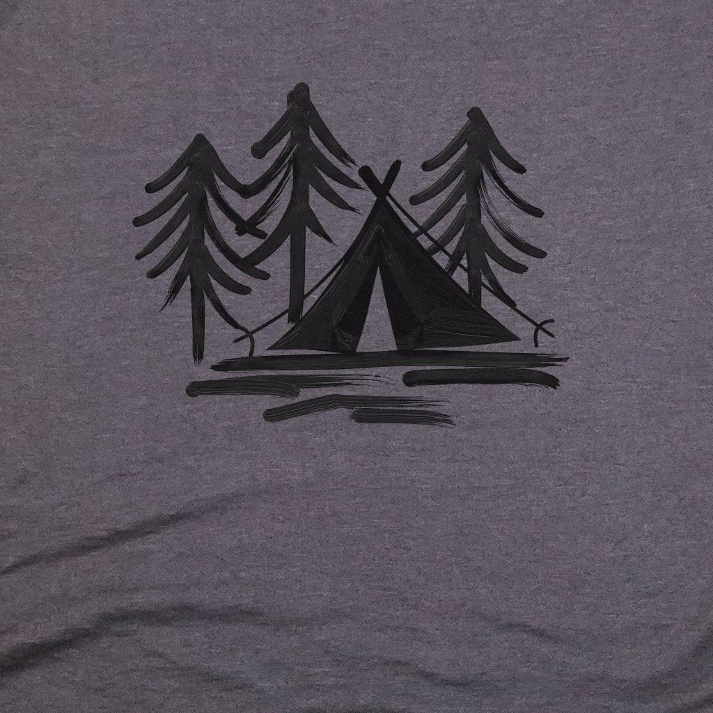 Painted Camp T-Shirt Adventure and Outdoors Themed T-Shirt