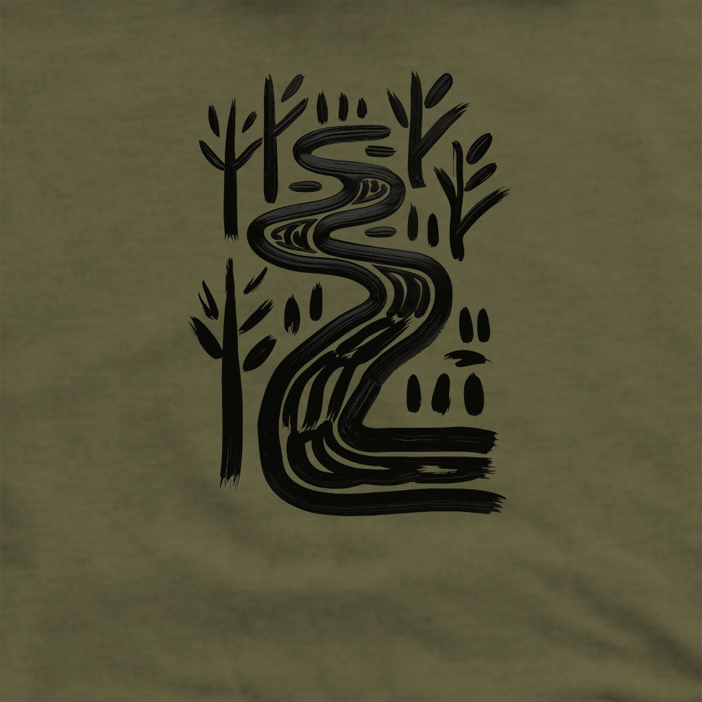 Painted River Crewneck Sweatshirt Adventure and Outdoors Themed Sweatshirt