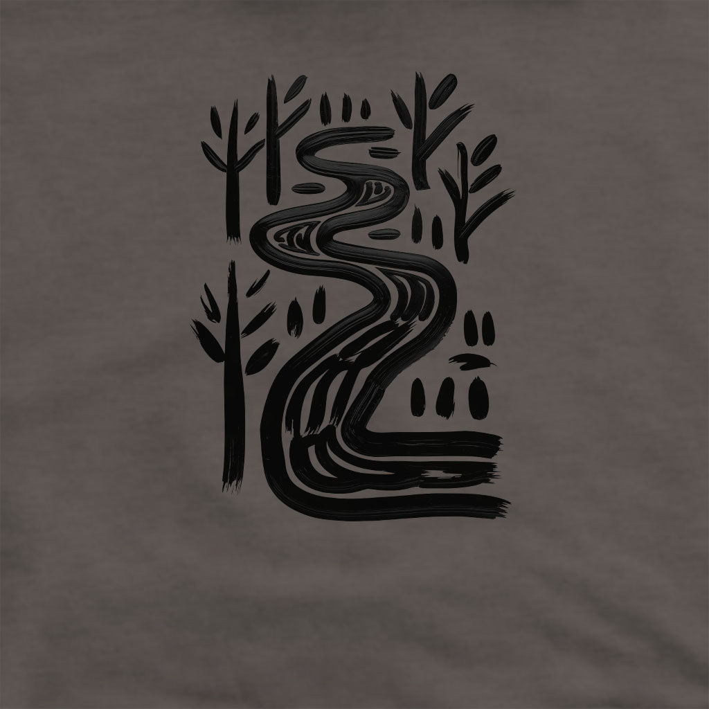 Painted River Crewneck Sweatshirt Adventure and Outdoors Themed Sweatshirt