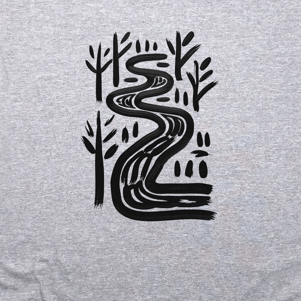 Painted River Crewneck Sweatshirt Adventure and Outdoors Themed Sweatshirt