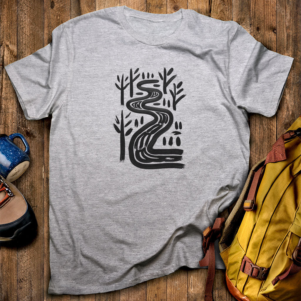 Painted River T-Shirt Sport Grey Adventure and Outdoors Themed T-Shirt
