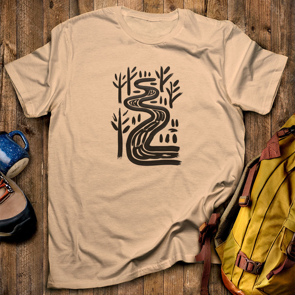 Painted River T-Shirt Sand Adventure and Outdoors Themed T-Shirt