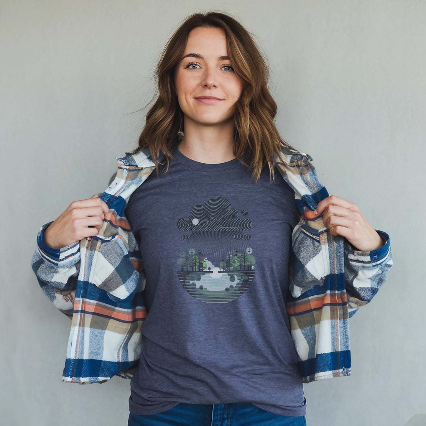 Rainy Day Reflection T-Shirt Adventure and Outdoors Themed T-Shirt